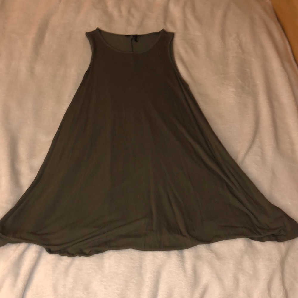 tank dress in dark green from forever 21
